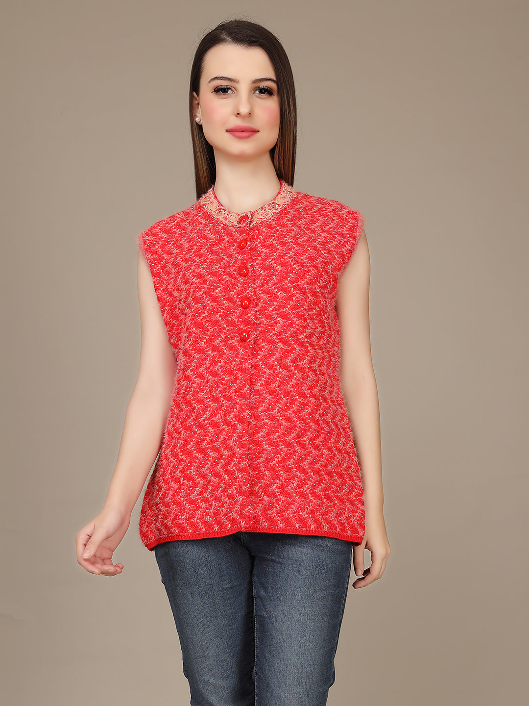 Cozy Knitted Sleeveless Cardigan