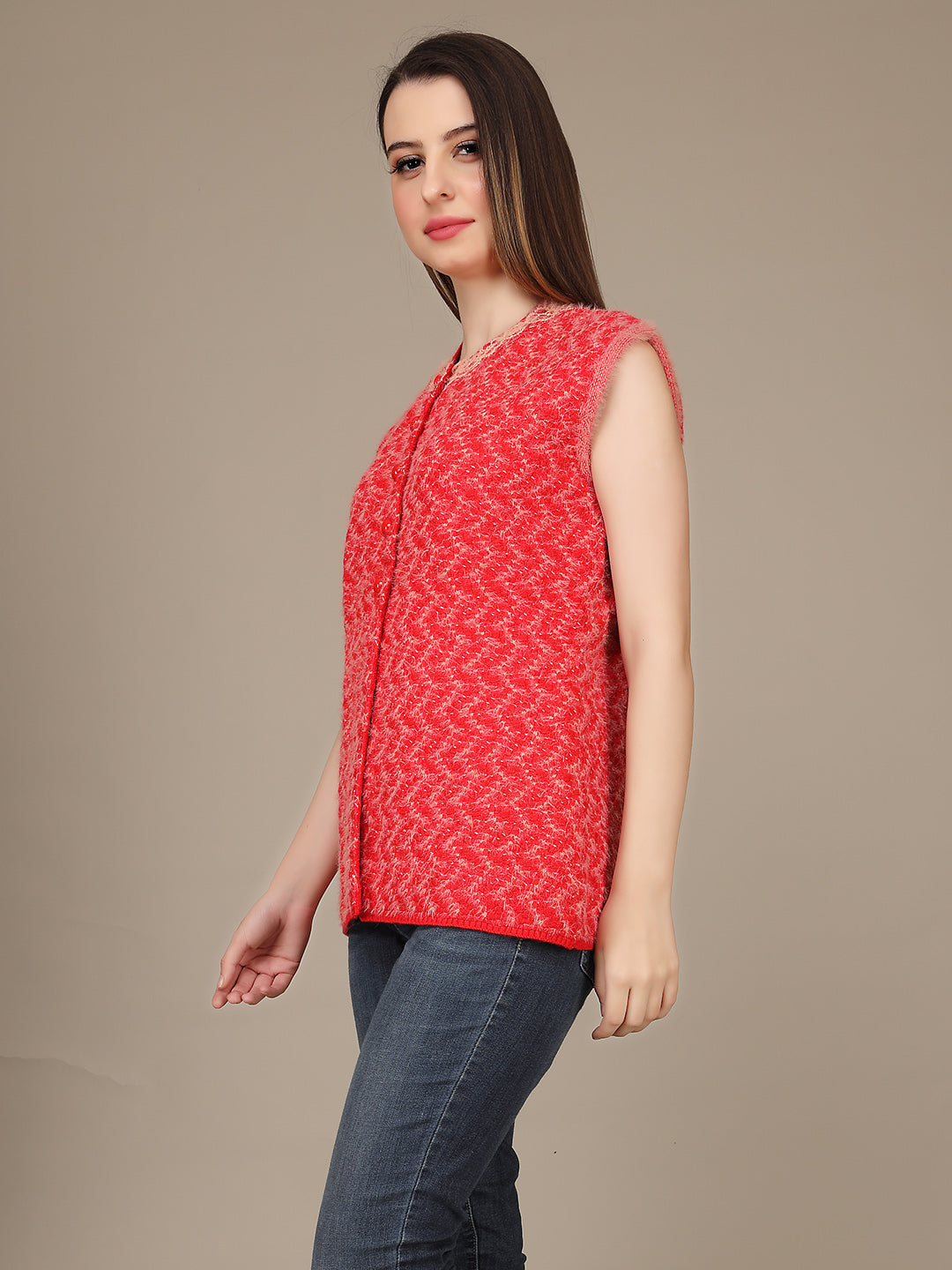 Cozy Knitted Sleeveless Cardigan