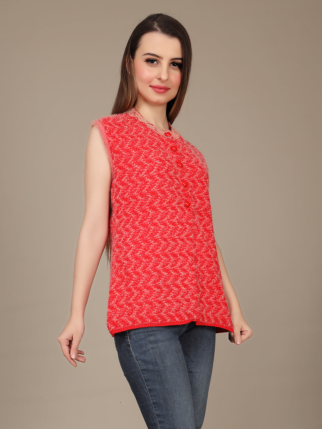 Cozy Knitted Sleeveless Cardigan