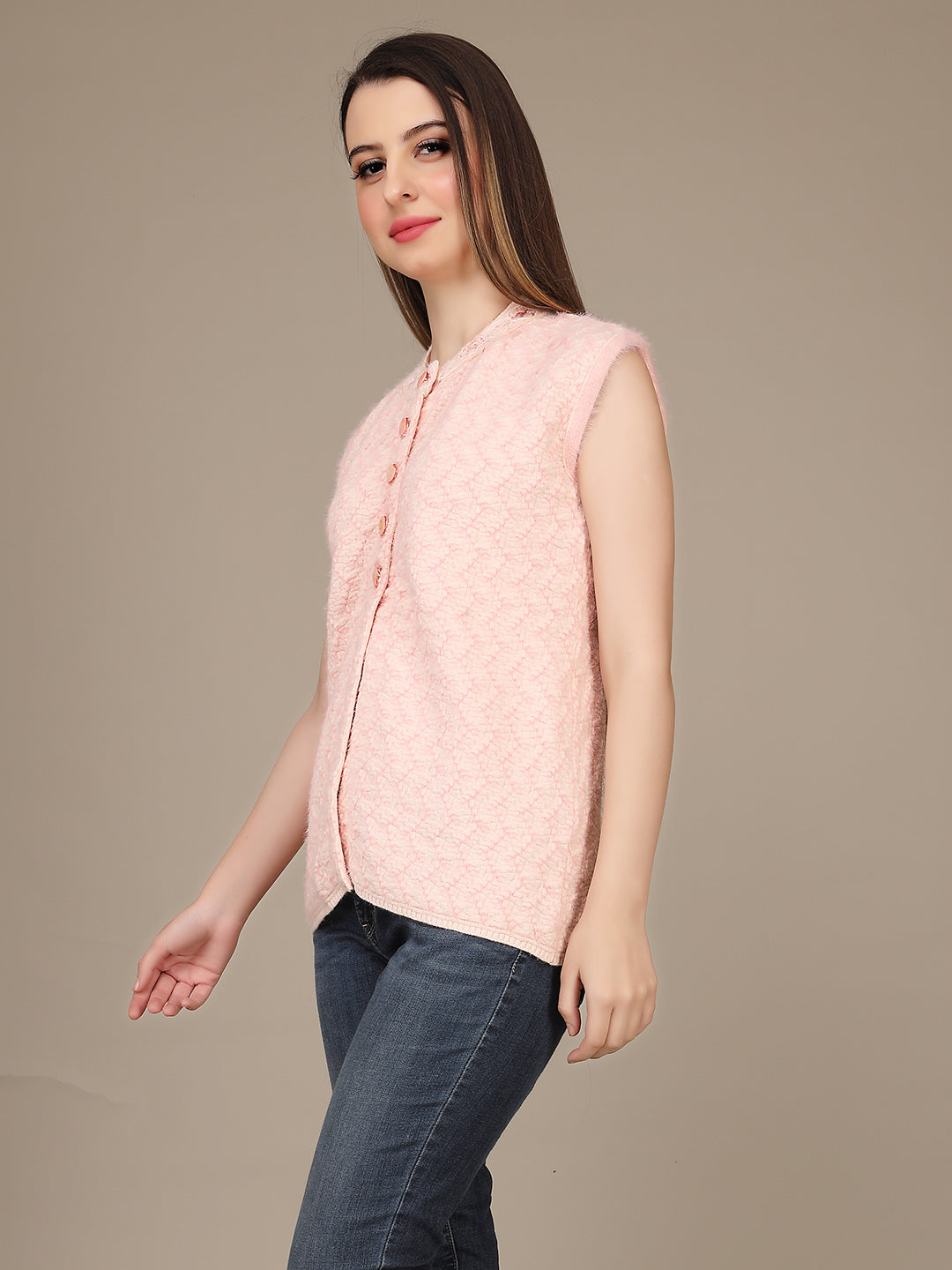 Cozy Knitted Sleeveless Cardigan