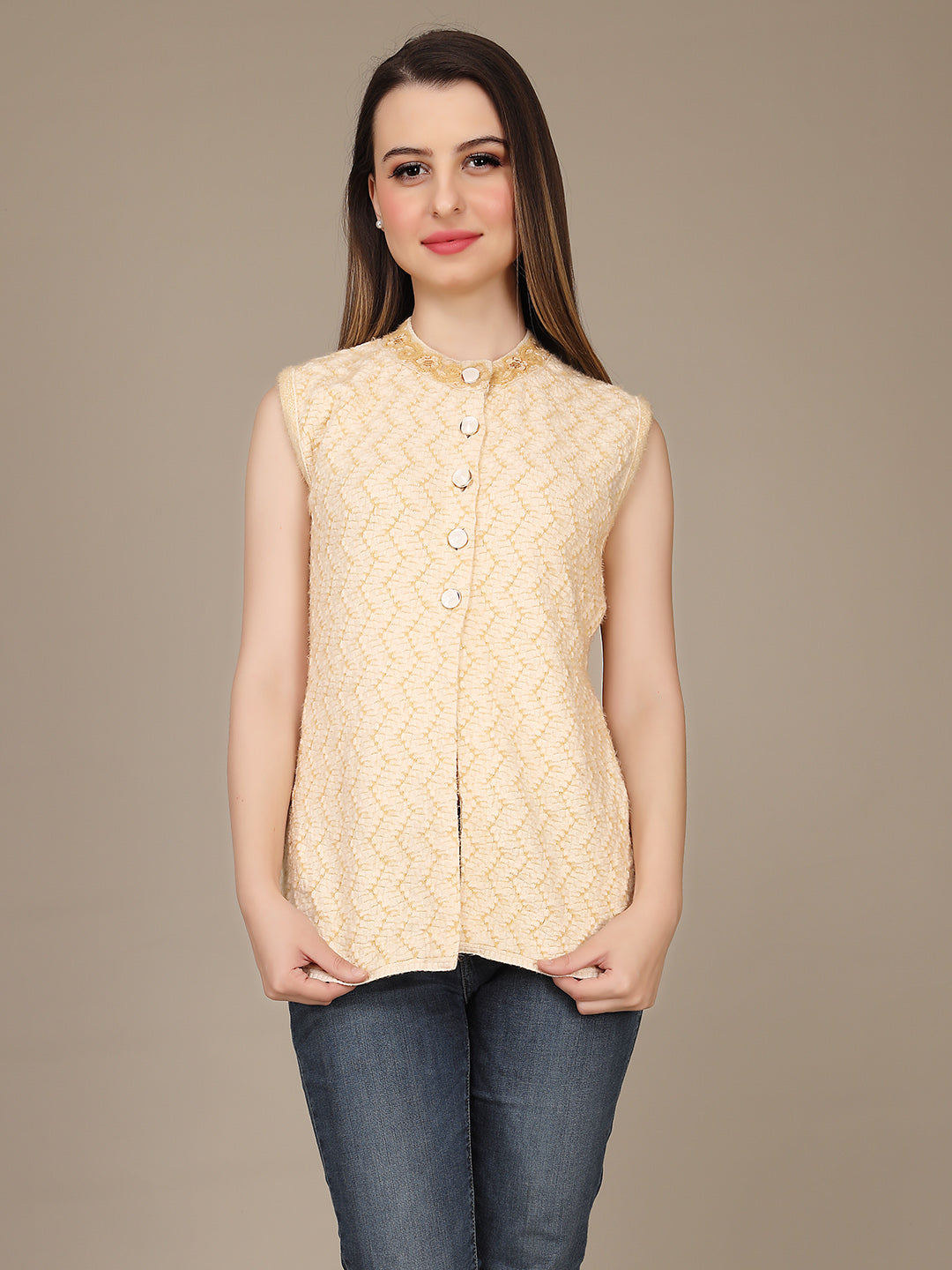 Cozy Knitted Sleeveless Cardigan