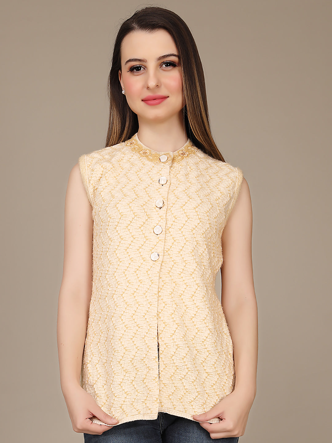 Cozy Knitted Sleeveless Cardigan