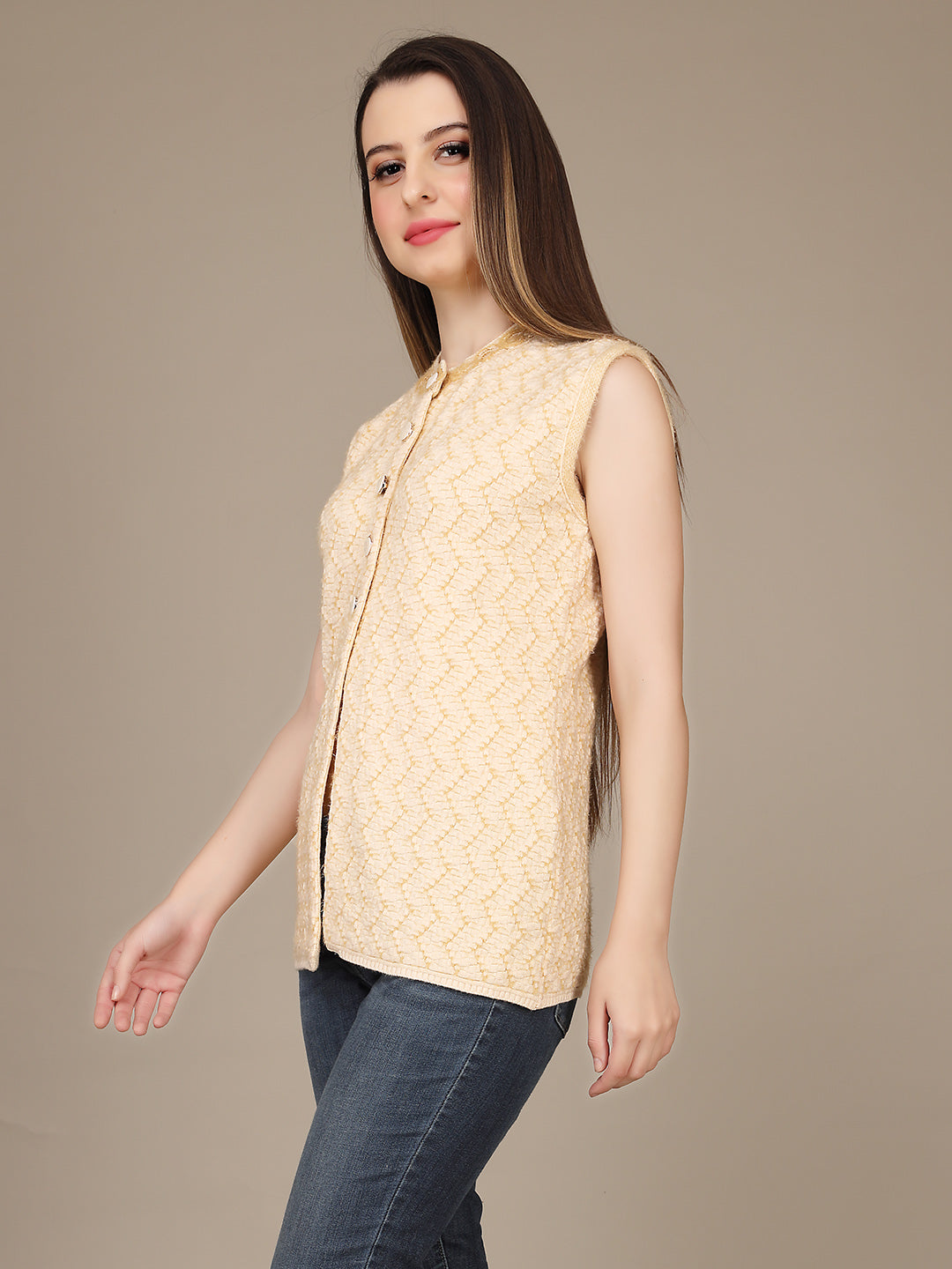 Cozy Knitted Sleeveless Cardigan