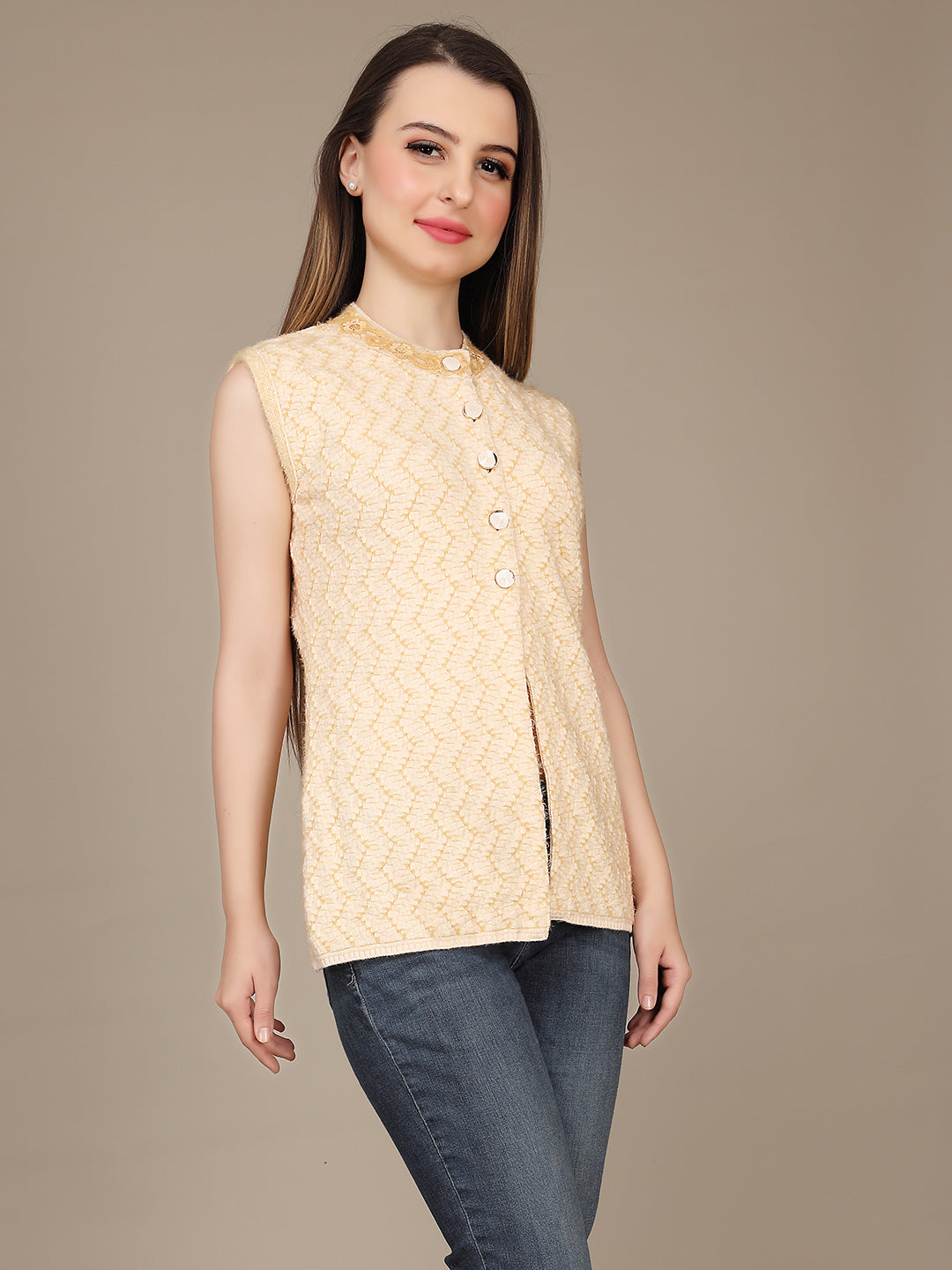 Cozy Knitted Sleeveless Cardigan
