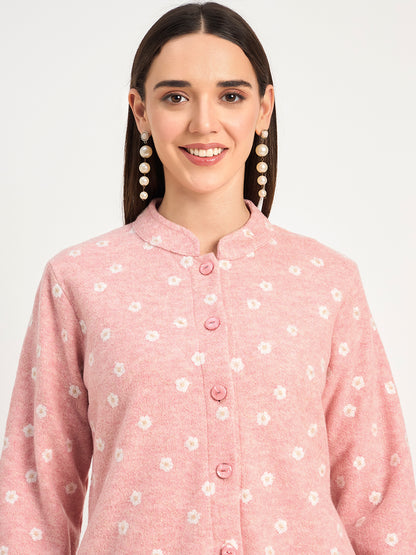 Women’s Pink Floral Winter Co-Ord Set