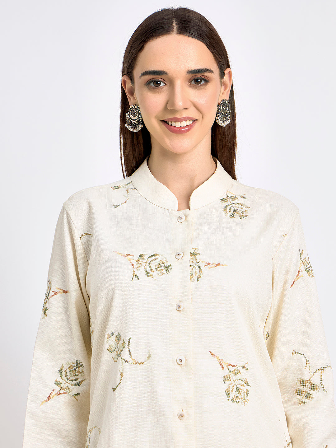 Cream Premium Embroidery Soft Winter Co-Ord