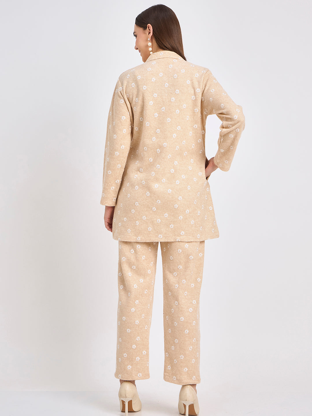 Floral Pattern Winter Co-Ord for Women