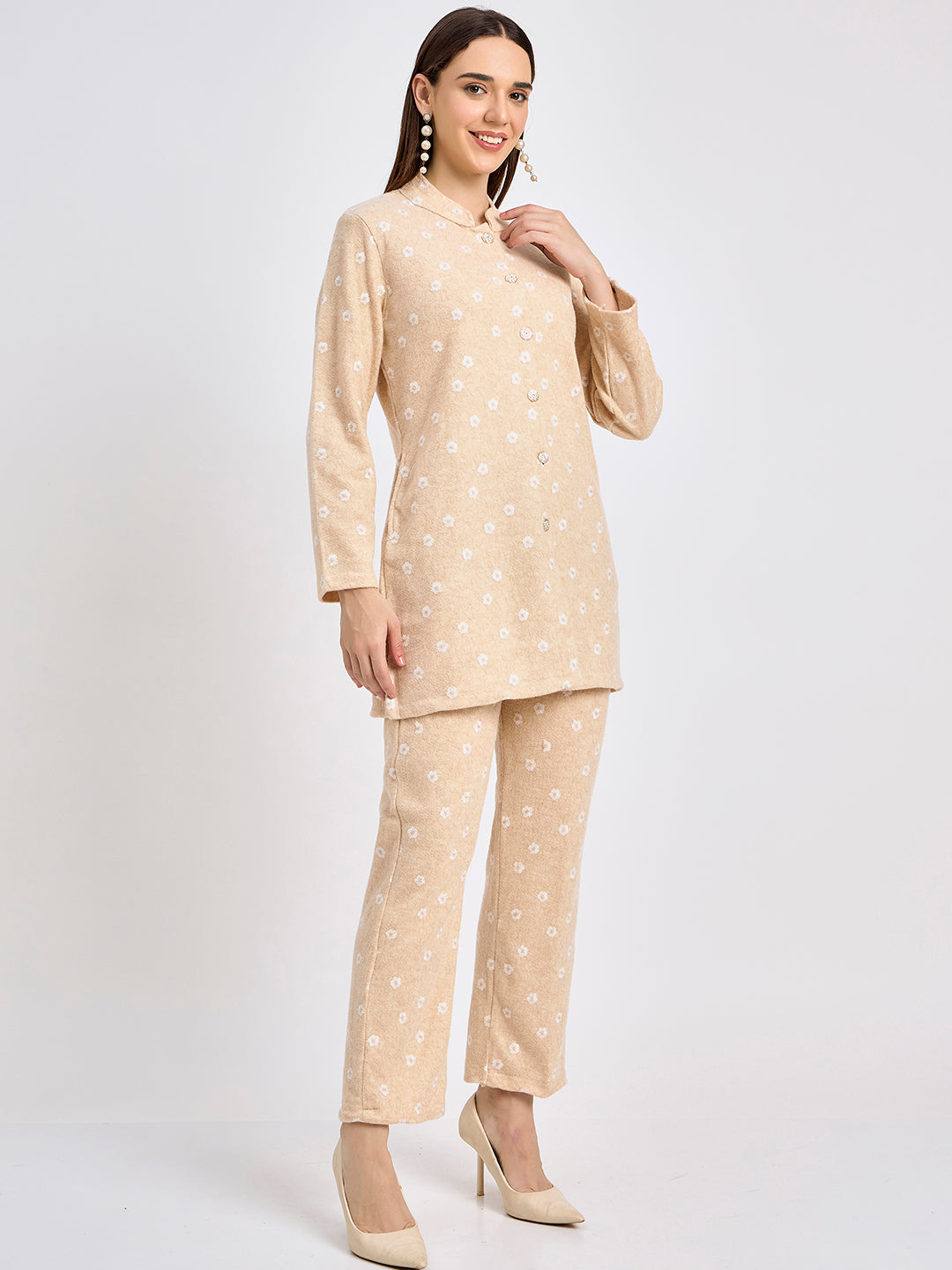 Floral Pattern Winter Co-Ord for Women