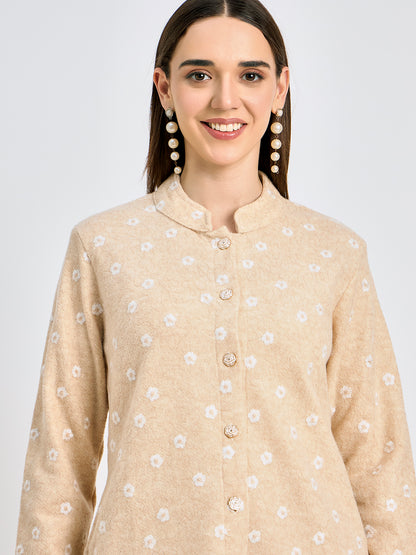 Floral Pattern Winter Co-Ord for Women