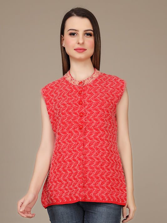 Cozy Knitted Sleeveless Cardigan