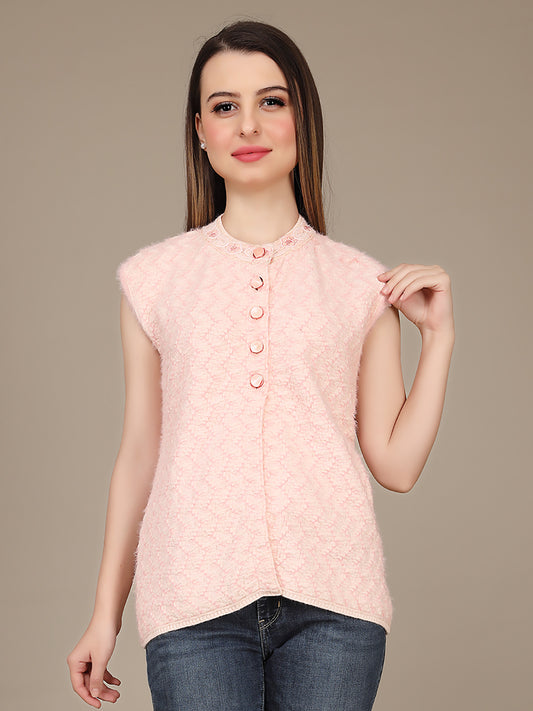 Cozy Knitted Sleeveless Cardigan