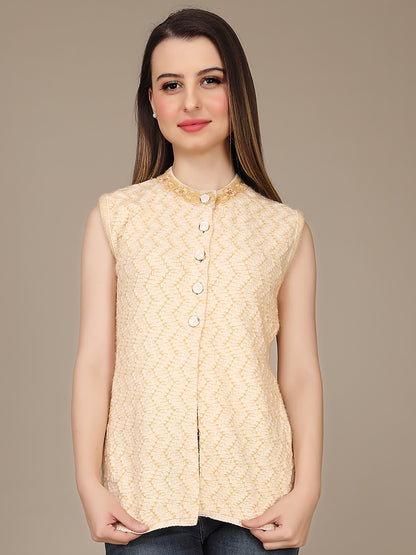 Cozy Knitted Sleeveless Cardigan